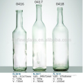 730ml 780ml 1030ml clear glass red wine bottles with cork cap for wholesale